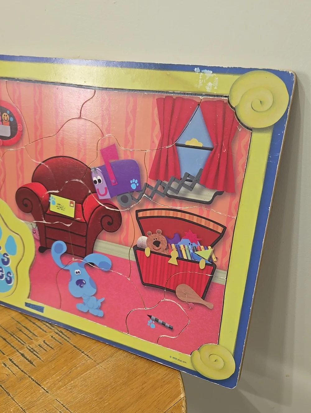 Vintage 1998 Blues Clues Wooden Puzzle